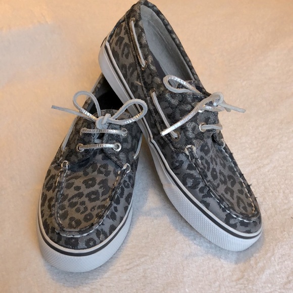 Sperry Top-Sider’s Cheetah W/ Sparkle. VGUC Leather Laces. Sz. 7 1/2 M Boat Shoe - Picture 8 of 11